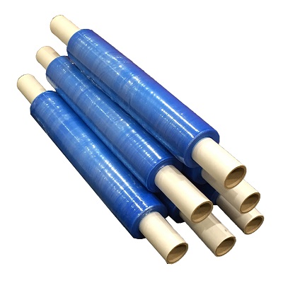 6 x Rolls of Blue Tint Extended Core Pallet Wrap